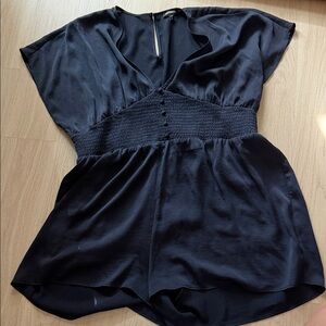 Express Navy Keyhole Shorts Romper